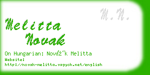 melitta novak business card